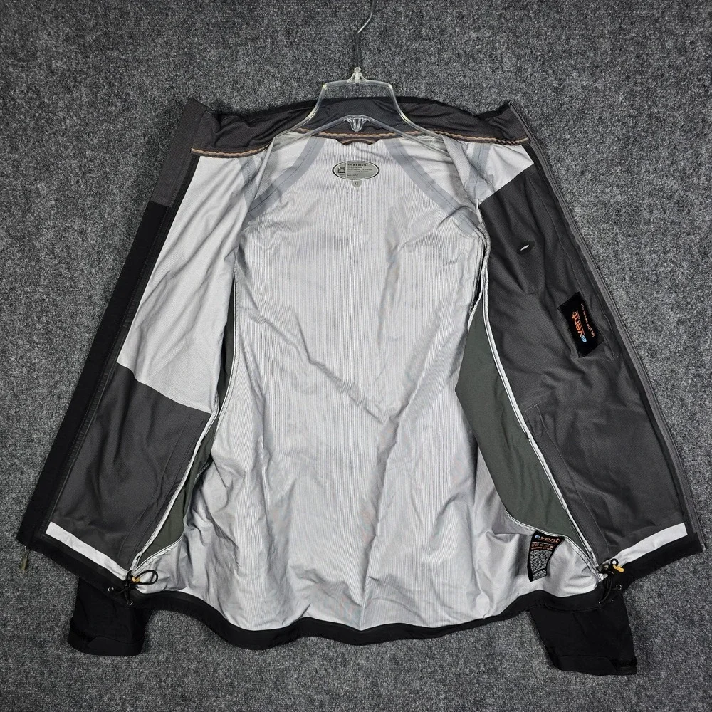 REI Jacket Mens Medium Black OXT eVent Waterproof Shell Windbreaker Rain